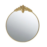 Arched Wall Decor Mirror with Metal Frame - Gold 36" x 41"