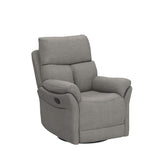 Swivel Rocker Recliner Chair, Manual Fabric Glider Nursery Recliner Chair, Single Rocking