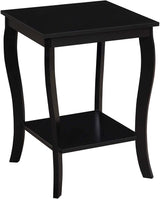 American Heritage Square End Table with Shelf, Wirebrush Dark Gray