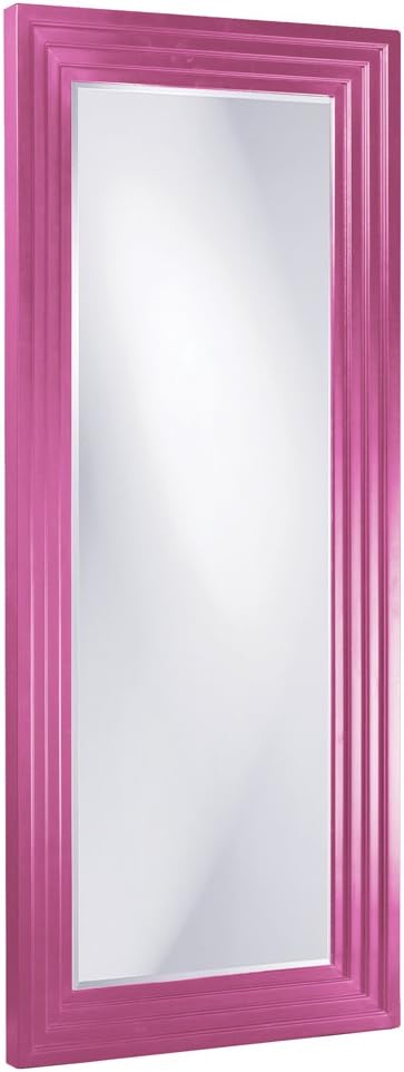 Nickel Tall Delano Mirror, Large Self Standing Full Length Rectangular