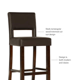 Vega Espresso Brown Barstool, 19" W x 20" D x 44.5" H