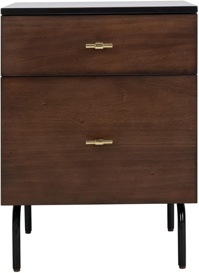 Home Collection Genevieve Cream/White Washed 2-Drawer Nightstand