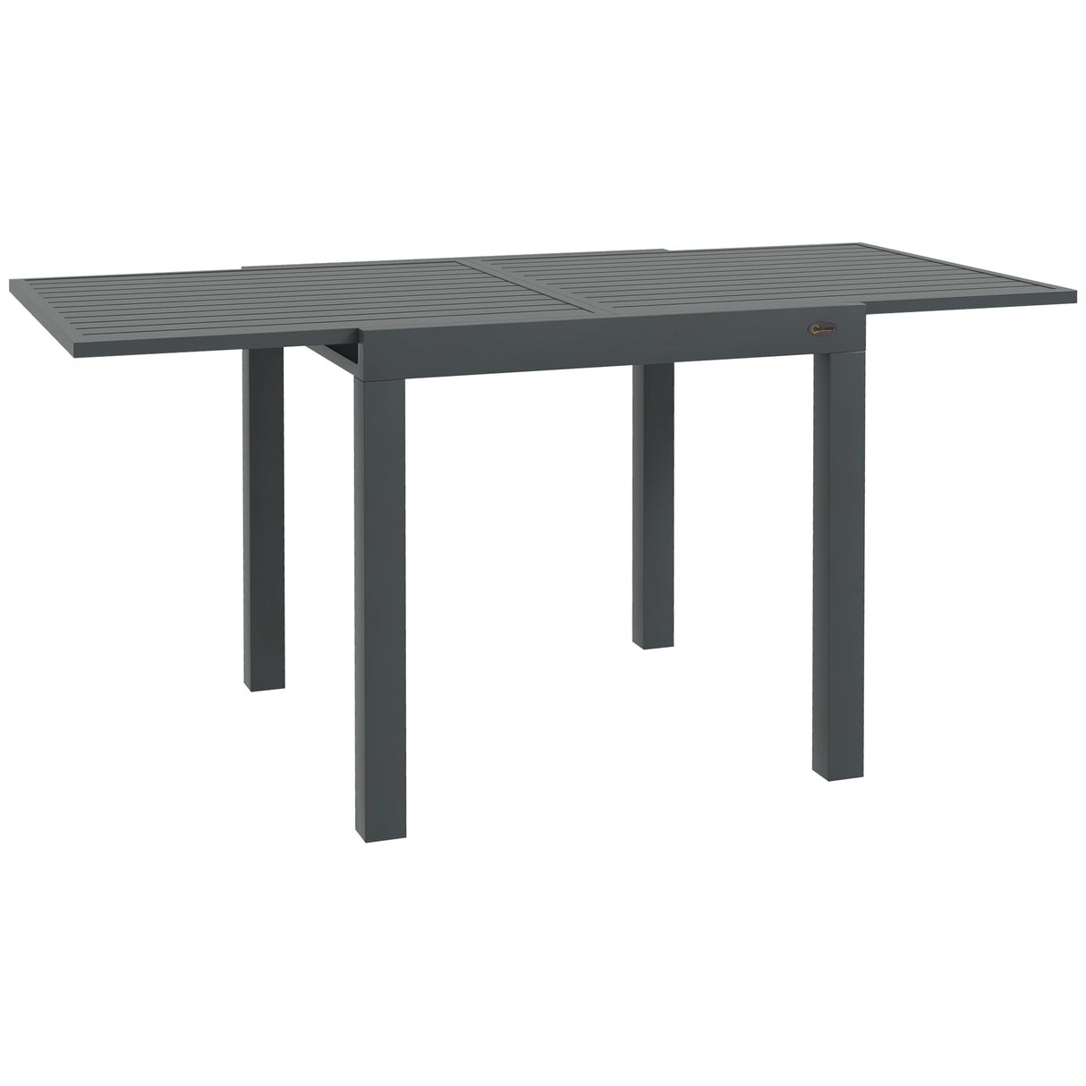 Expandable Patio Dining Table for 4-6, 35.5" -70.75" Aluminum Extendable
