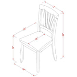 DLAV5-SBR-C 5 Piece Dinette Set for 4 Includes a Round Dining