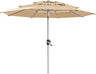 9 FT 3 Tiers Aluminum Outdoor Patio Umbrella, 5-YEAR Fade-Resistant Outdoor Market Table Umbrella