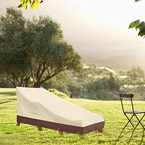 Waterproof Patio Chaise Lounge Cover, 600D Heavy Duty Outdoor Lounge Chair Coverse