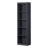 Axess 5-Shelf Narrow Bookcase, Blueberry