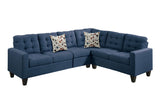 Bobkona Burril Linen-Like 4 Piece Left or Right Hand Reversible Sectional Set