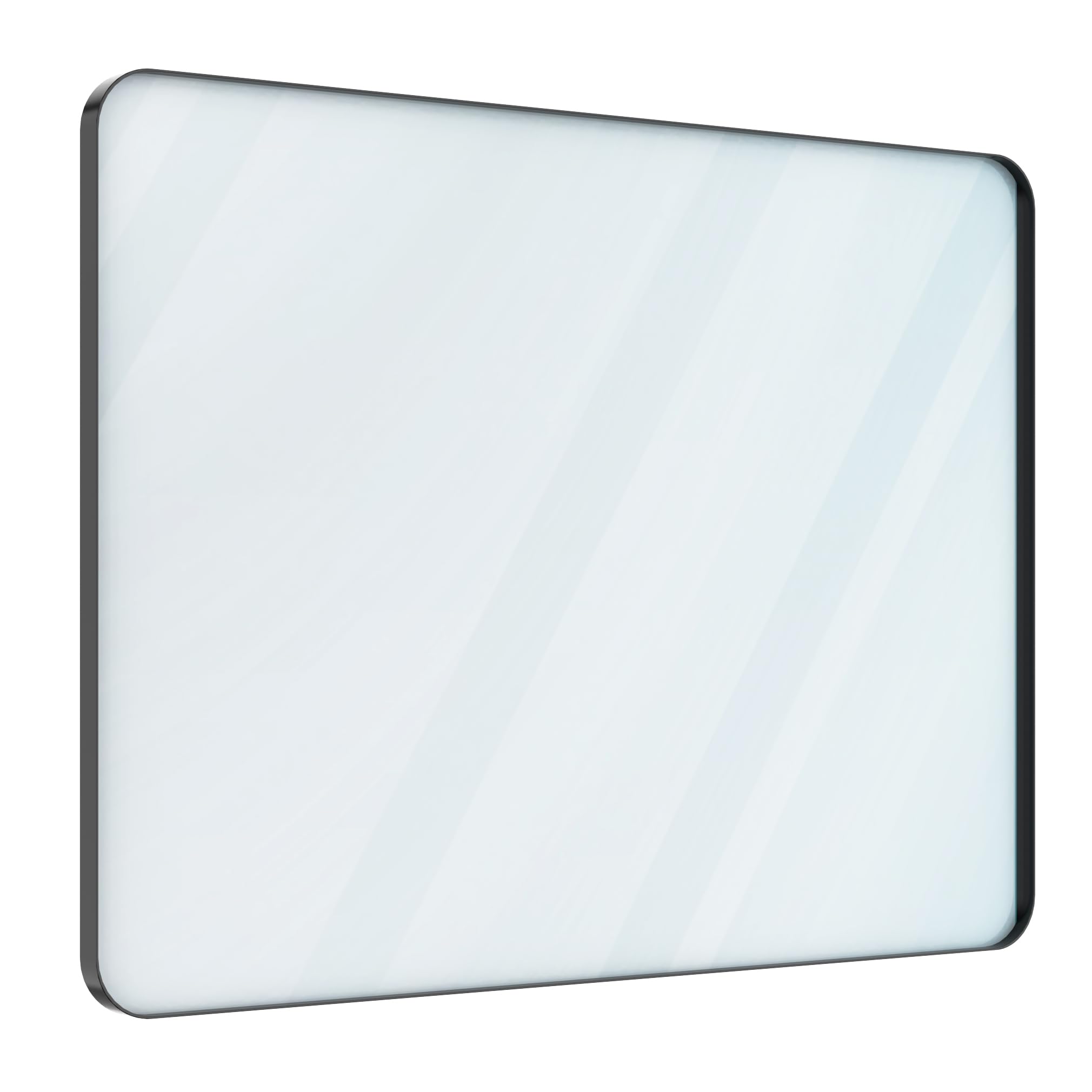 Black Metal Framed Bathroom Mirror