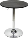 Bar Table Stool Set Of 3 – Adjustable Round Table Black and 2 Swivel Pub Stools Flannel