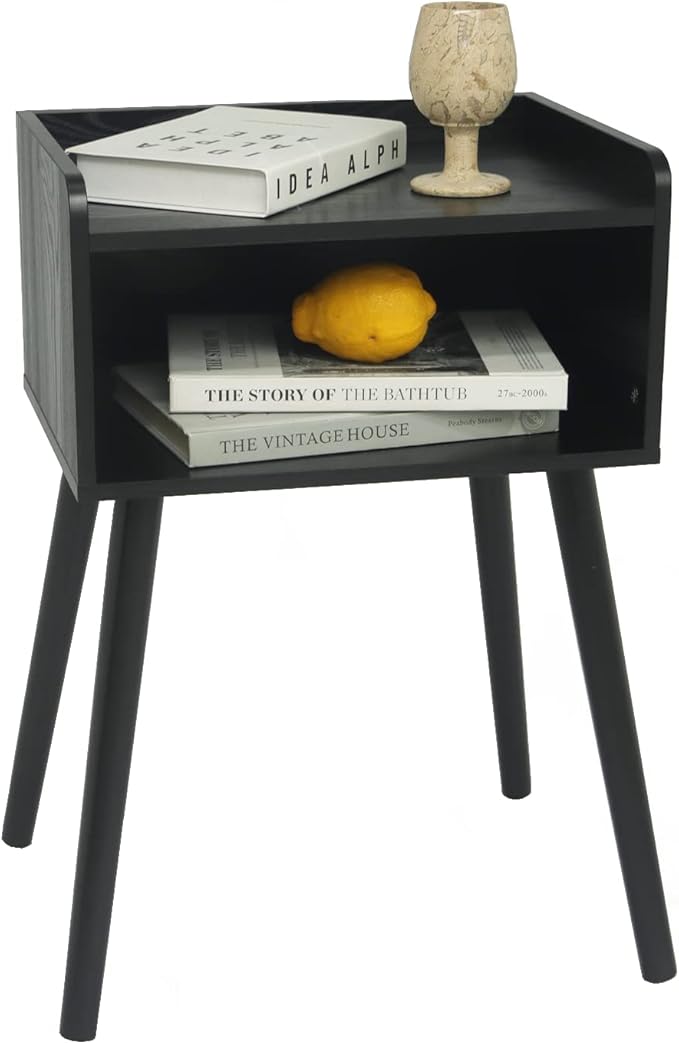 White Nightstand, Small Bed Side Table