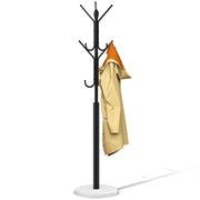 Coat Racks Free Standing,Metal Sturdy Coat Rack with 12 Storages,Coat Tree