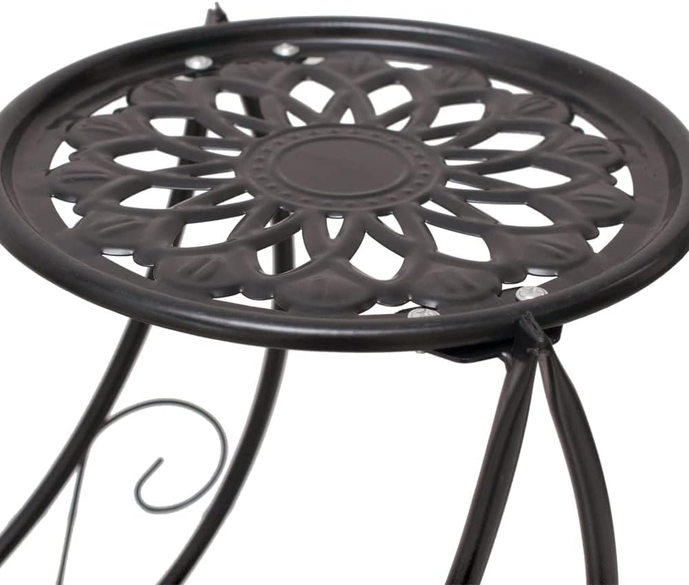 Cre Cra Metal 3 Tier Plant Stand Flower Pot Holder Potted Plant Stand Indoor Outdoor Display Rack for Patio Garden Balcony