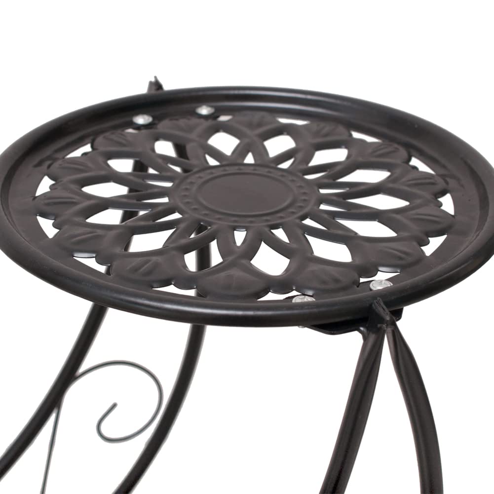 Cre Cra Metal 3 Tier Plant Stand Flower Pot Holder Potted Plant Stand Indoor Outdoor Display Rack for Patio Garden Balcony