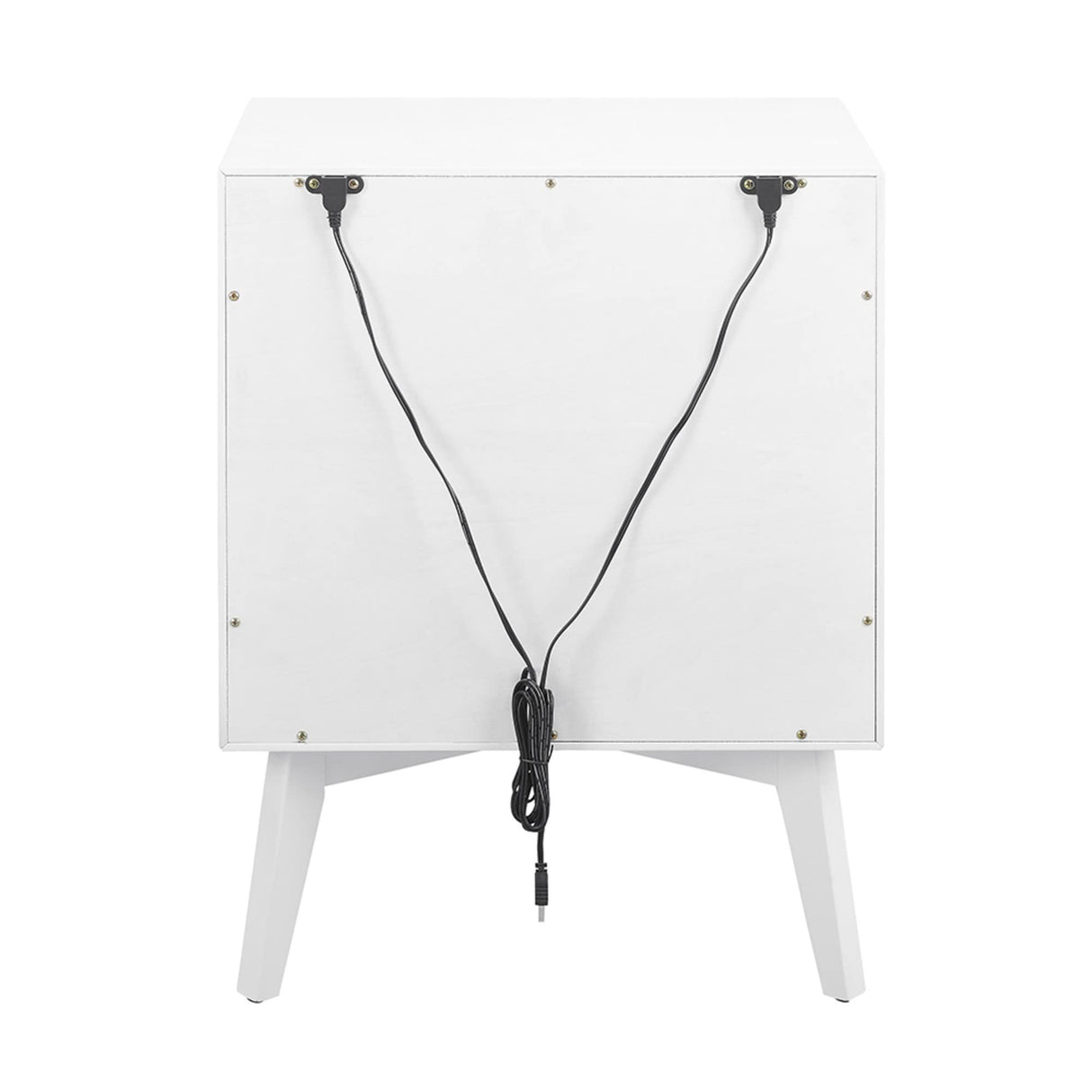 Metro Two Drawer Nightstand Bed Side Table, White