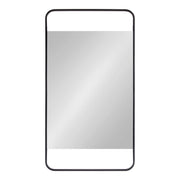 Nobles Modern Rounded Rectangle Mirror, 20 x 36, Black, Decorative Wall Mirror