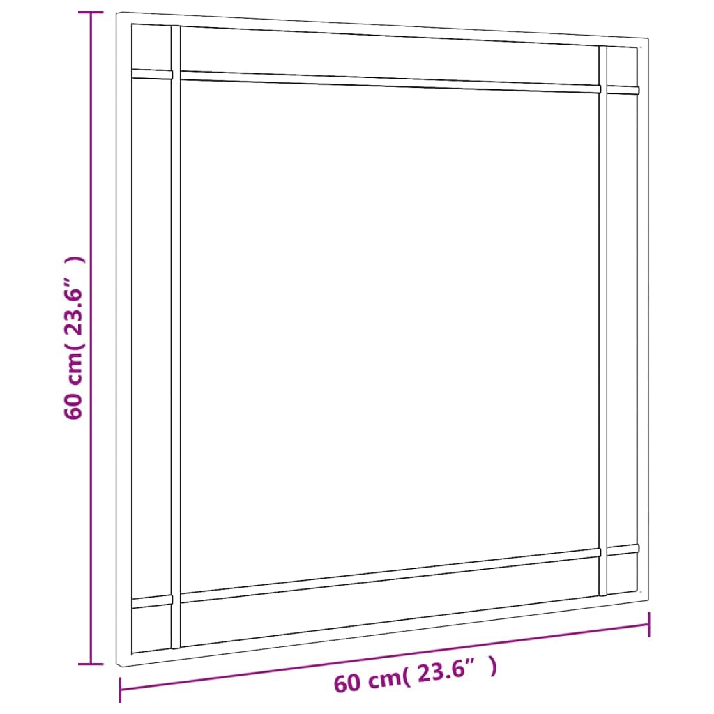 Wall Mirror in Black-  Square Design