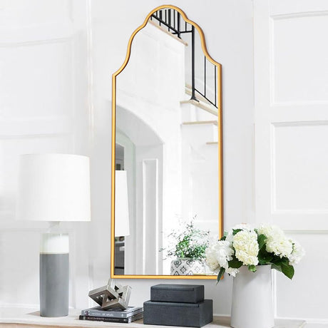 Arch Mirror for Wall Decor, Large Gold Wall Mirror