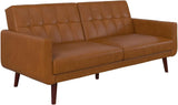 Nia Modern, Upholstered Accent, Camel Faux Leather Chair