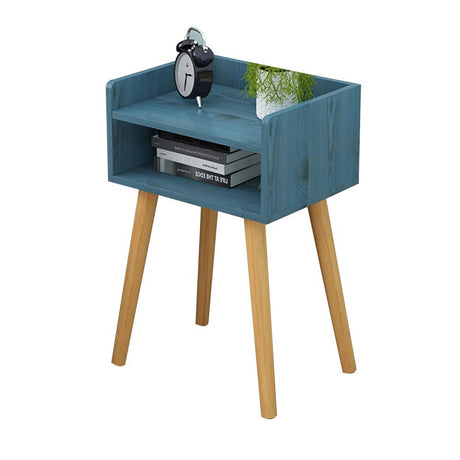 Nightstand Modern Multifunctional Storage Cabinet Solid Wood Legs Bedroom Nightstand