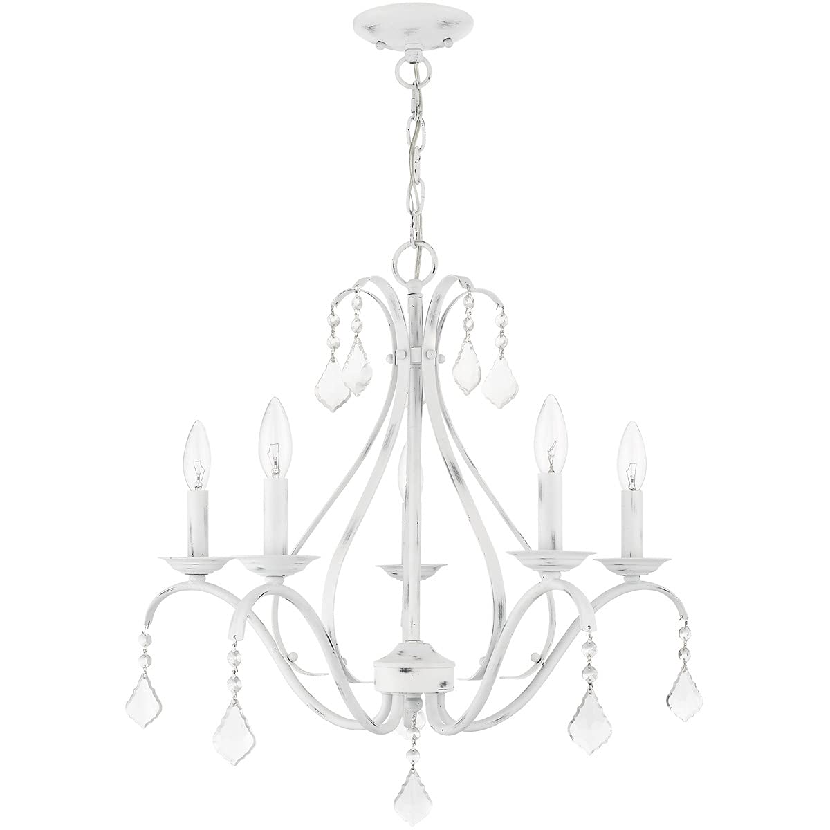 Lighting 40845-60 5 Light Antique White Chandelier