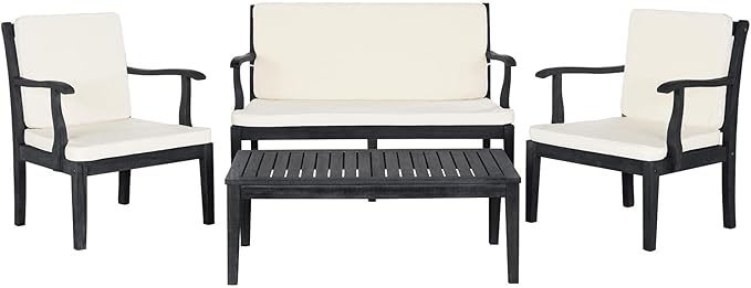 Outdoor Living Collection Bradbury 4-Piece Outdoor Living Set, Natural/Beige
