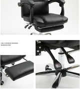 Executive Chair with Footrest Reclining Leather Chair,High Back Ergonomic Home