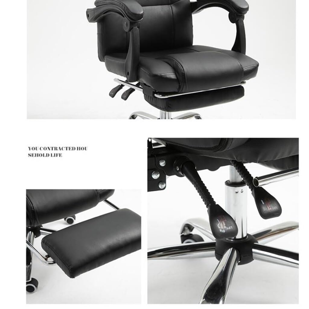 Executive Chair with Footrest Reclining Leather Chair,High Back Ergonomic Home