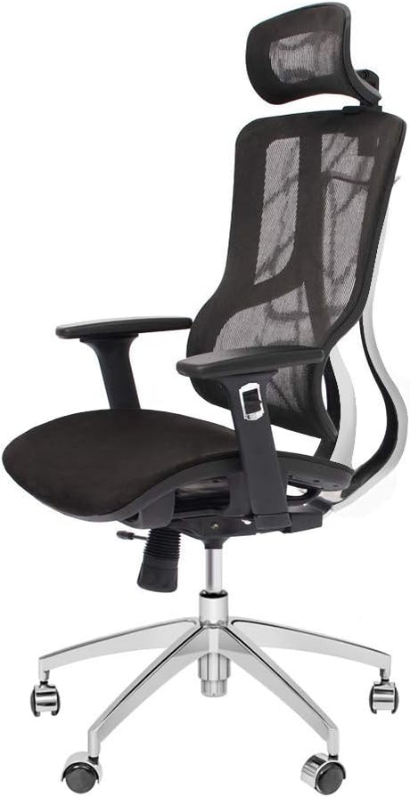 Executive Chair with 2D Adjustable Headrest, Ergonomic Office Chair with Mesh Seat