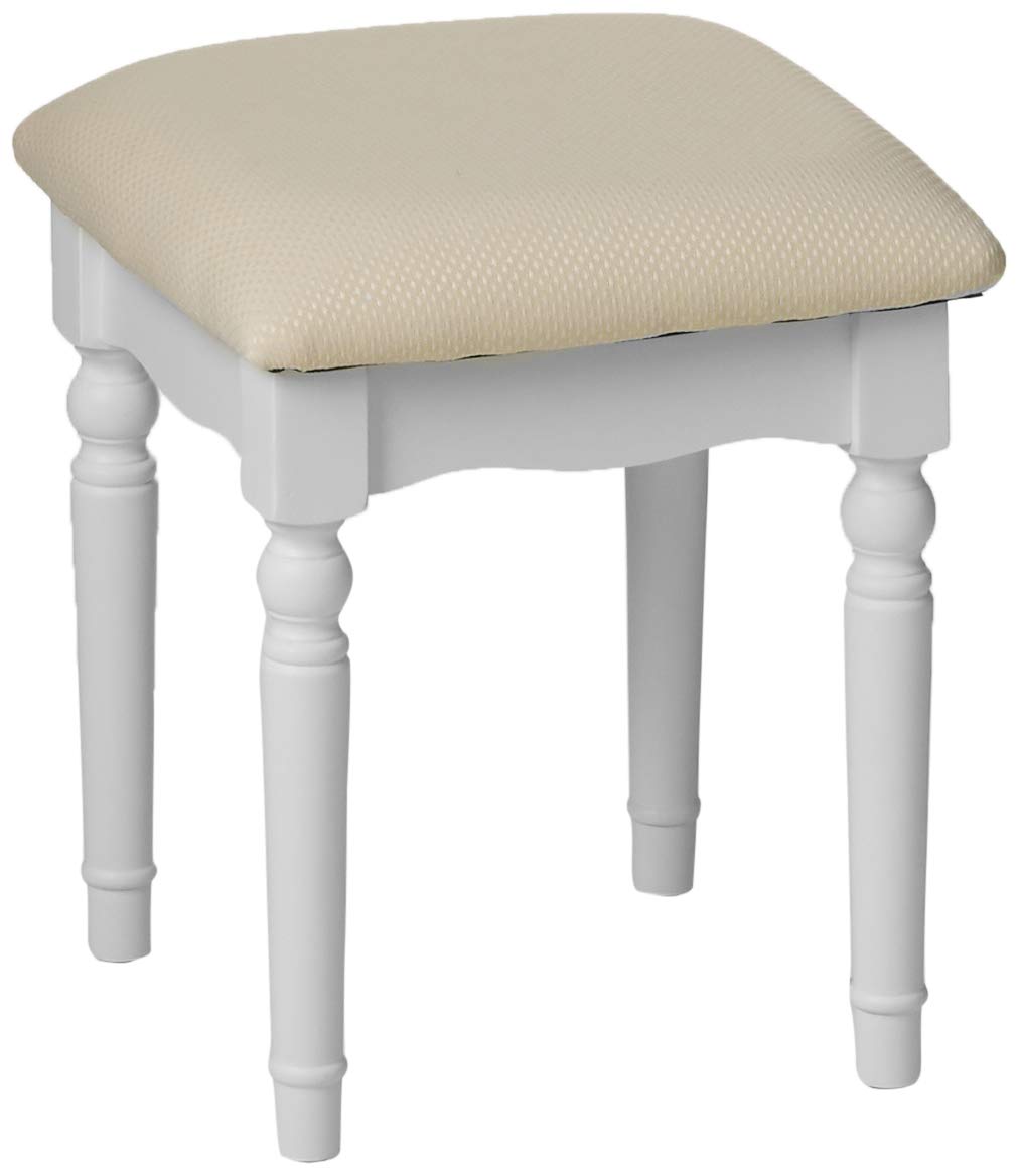 Furniture of America Athy White Vanity with Stool