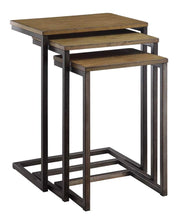 Astrid Nesting Table in Harvest Oak and Aged Iron
