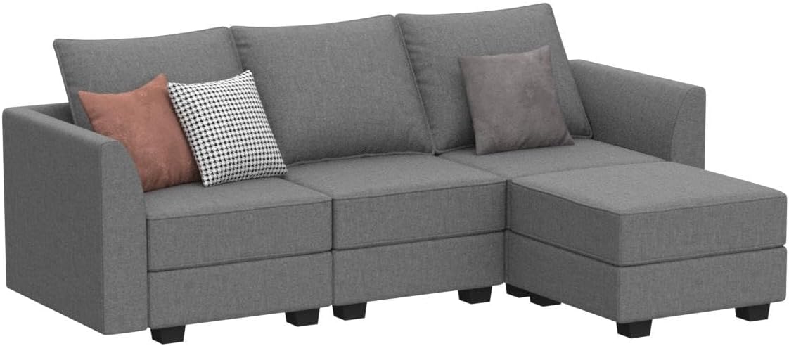 Convertible Modular Sectional Sofa L-Shape Sectional Couch with Reversible Chaise Modular Sofa