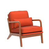 Accent Chair Mid-Century Modern Chair with Pillow Upholstered Lounge Arm Chair