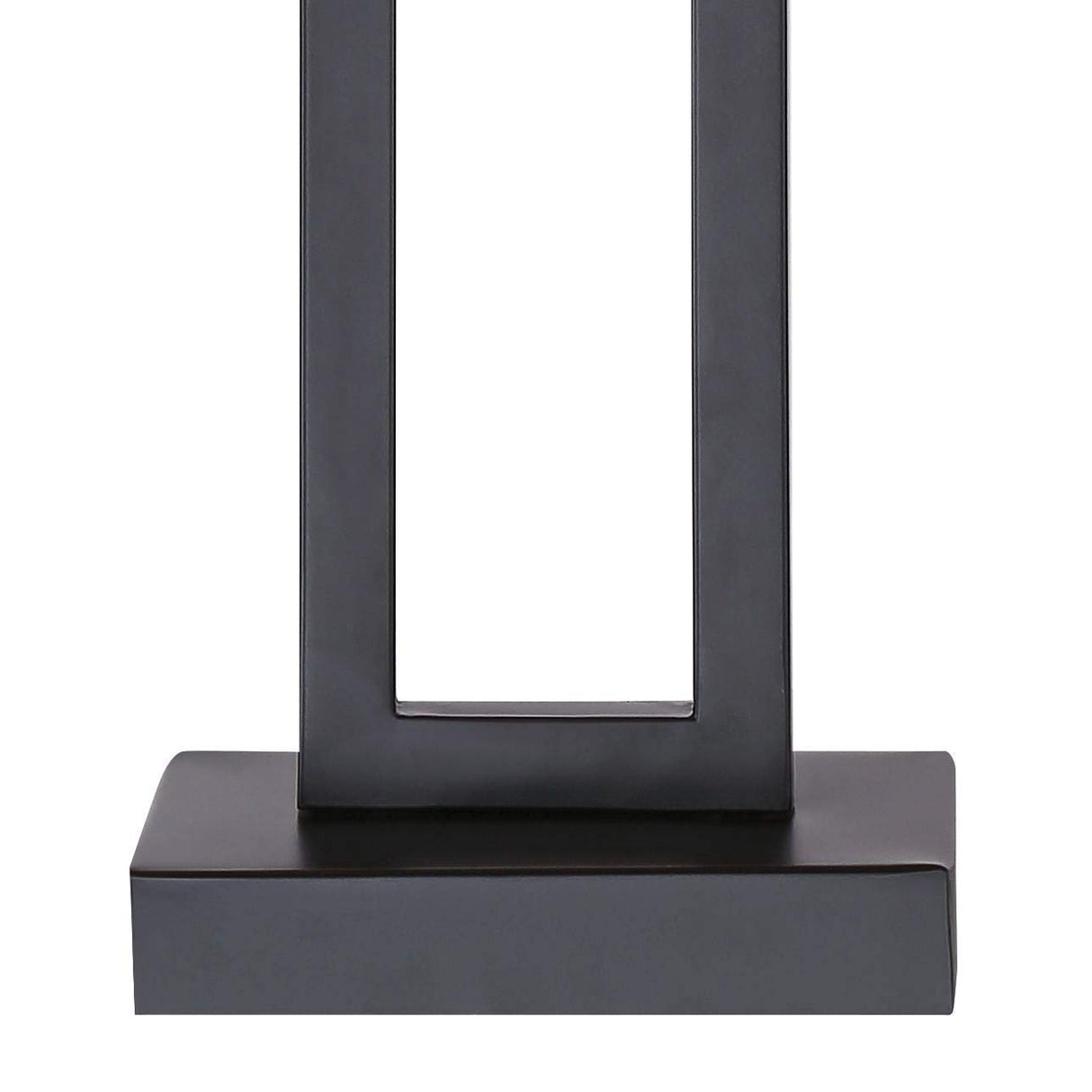 360 Lighting Aston 26" High Open Rectangle Modern Table Lamp Black Finish Metal Single Fabric Off-White Shade Living Room Bedroom Bedside Nightstand House Office Home Kitchen Entryway