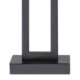 360 Lighting Aston 26" High Open Rectangle Modern Table Lamp Black Finish Metal Single Fabric Off-White Shade Living Room Bedroom Bedside Nightstand House Office Home Kitchen Entryway