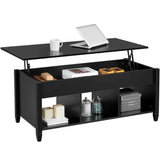 Black Coffee Table, 47.5in Lift Top Coffee Table, Lift Up Center Table