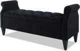 Jacqueline Tufted Roll Arm Storage Bench,