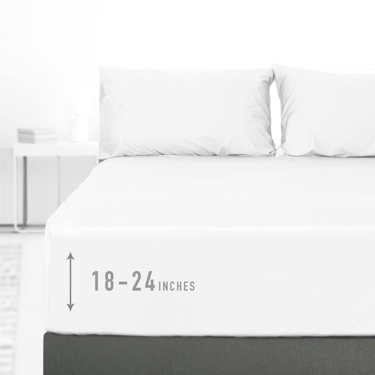 4 Piece Queen Sheets Deep Pocket, 100% Cotton Sheet Set, 22" Extra Deep Pocket Queen