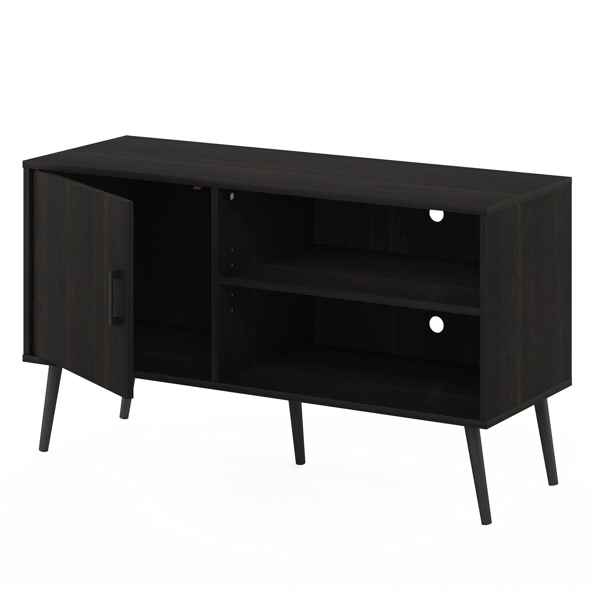 Claude Mid Century Style Stand With Wood Legs For TV Up To 55 Inches