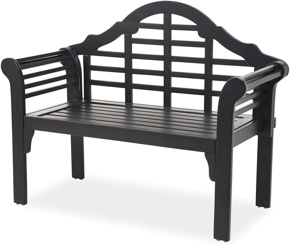 Weatherproof Lutyens Outdoor Bench | Holds Up To 400 lbs | Garden Patio Porch Park