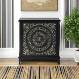 Fully-Assembled Flower Motif Dresser, Set of 2 Nightstand