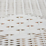 Wicker Lane Outdoor White Wicker Patio Furniture End Table