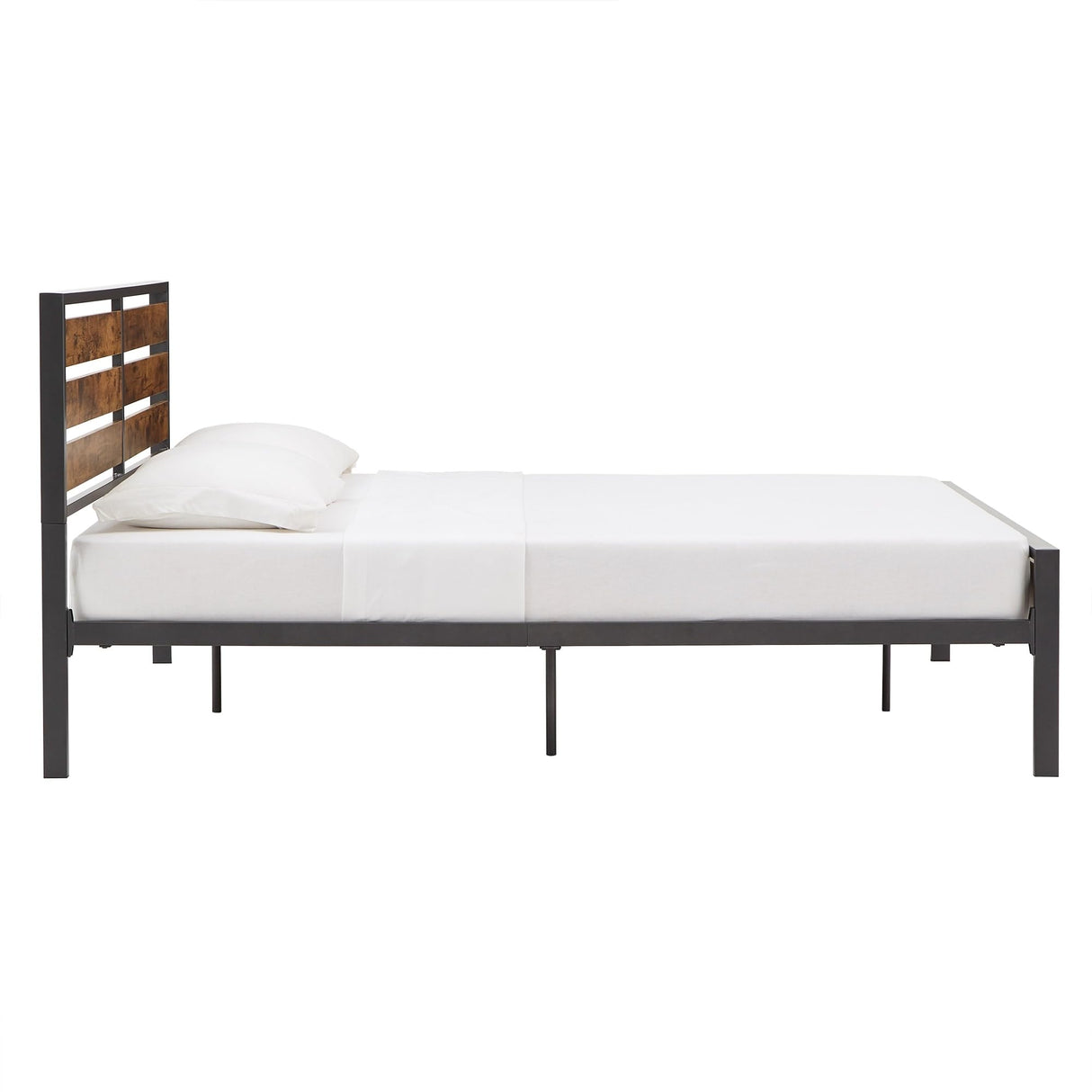Bed with Wood Finish Panels by Classic Grey Full Industrial, Modern & Contemporary