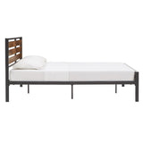 Bed with Wood Finish Panels by Classic Grey Full Industrial, Modern & Contemporary