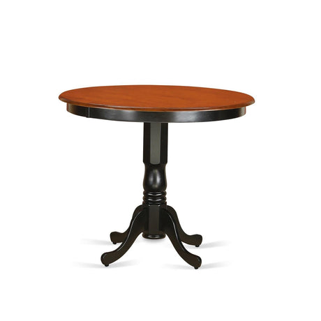 Furniture TRCH5-BLK-W 5 Piece Counter Height Pub Set Includes a Round Dining Table