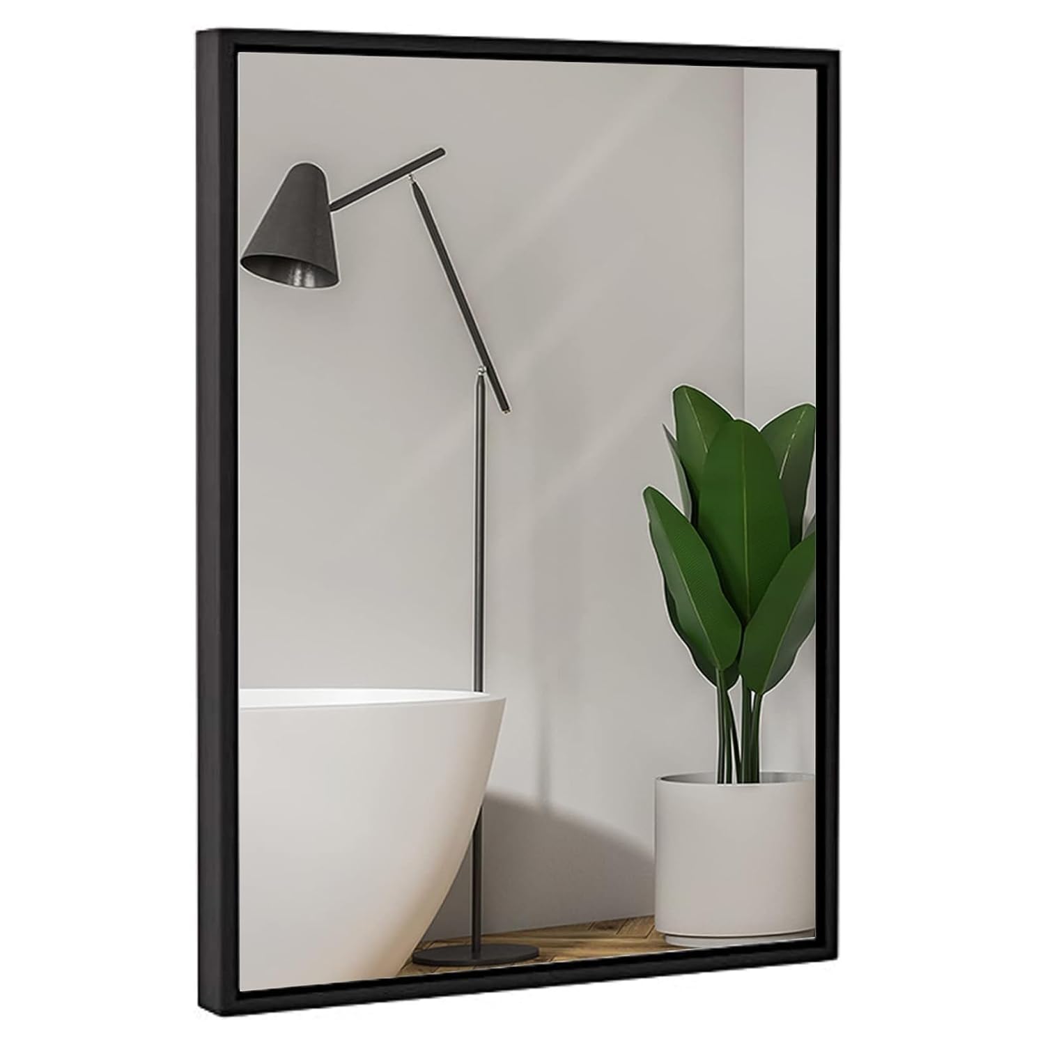 Black Framed Mirror - Stylish Rectangular Bathroom Mirror