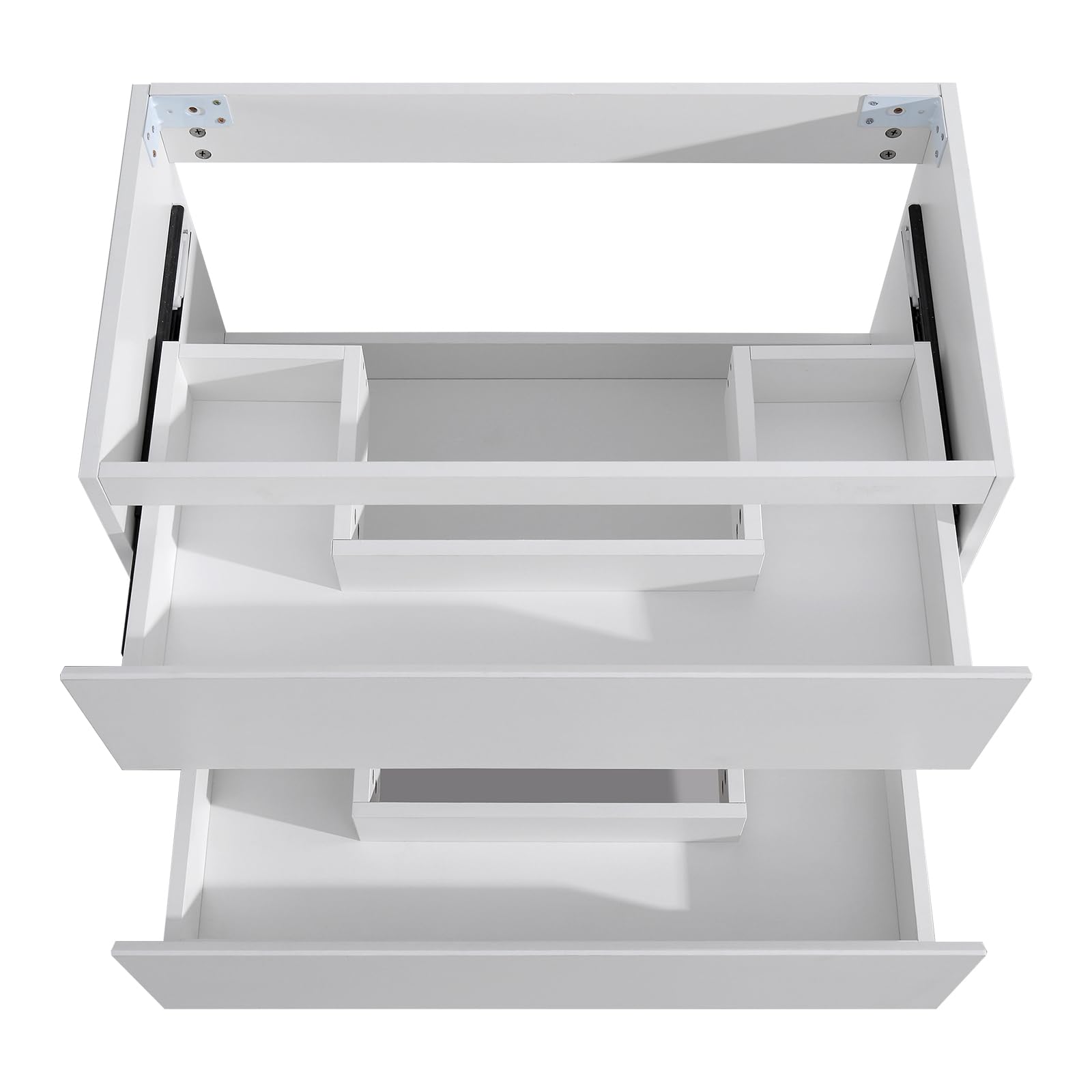 36" Bathroom Vanity Wall Mounted Floating Vanity with Ceramic Sink and Two Drawers