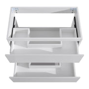36" Bathroom Vanity Wall Mounted Floating Vanity with Ceramic Sink and Two Drawers