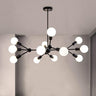 Modern Gold Sputnik Chandelier,12 Lights Metal Ceiling