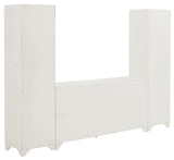 Tara 3-Piece Entertainment Set with Sideboard and 2 Bookcases, Distressed White